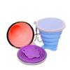 Taza Portátil de Viaje de Silicona Plegable para Snacks, Vaso Deportivo y para Enjuague Bucal y Cepillado de Dientes para Exteriores, Vaso de Agua Retráctil de Silicona con Tapa