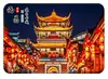 Xichang Jianchang Ciudad Antigua Torres Dobles Vista Nocturna Paisaje Imán de Vidrio para Refrigerador Paisaje de Torre Antigua Souvenir Turístico Cultural y Creativo