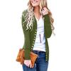 Cardigan Top de Venda Quente Europeu e Americano Amazon Primavera Exportação Desejo Cor Sólida V-Neck Manga Longa Botão