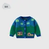 Suéter de punto de algodón puro estilo pastoral Apple Cottage para niños, abrigo suéter para bebé de otoño e invierno, cárdigan para bebé Clase A