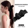Pinza de Plátano con Lazo Negro Satinado Coreano para la Parte Posterior de la Cabeza de las Mujeres Pinza Vertical para Cola de Caballo Pasador Accesorios para el Cabello
