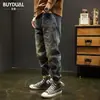 Pantalones Harem Jeans para Hombre Rasgados Modernos Estilo Japonés Juvenil Primavera Verano Nuevos Elásticos Cónicos Pequeños Rectos Holgados Tallas Grandes