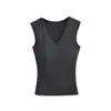 Colete Curto Sexy Decote V para Mulheres, Novo Estilo de Verão, Top Sem Mangas Slim-Fit Puro Desejo Venda por Atacado