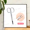 Tijeras para Recortar Cejas, Recortador de Cejas y Vello Nasal, Tijeras de Belleza de Acero Inoxidable para Maquillaje de Pestañas, Suministros, Cuchillo para Recortar Cejas