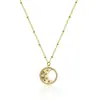Collar Colgante de Moneda Europea y Americana de Amazon Cadena de Moda Abierta en Capas Tendencia Joyería de Cadena Regalo para Mujeres