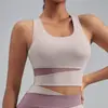 TATABLANOM Sujetador Deportivo de Bloques de Color de Alta Elasticidad para Mujer, Sin Aros, Copas Fijas, Camiseta sin Mangas para Yoga Fitness, Adelgazante