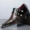 Amazon AliExpress Venda Quente Transfronteiriça Masculino Estilo Britânico Múltiplos Estilos Formal de Negócios Bico Fino Sapatos de Couro Masculino 25926