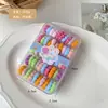 Nuevos Accesorios para el Cabello al por Mayor Niñas Pequeñas y Niños Anillo de Toalla Pequeño Circular sin Costuras Caja Completa de unas 60 Gomas para el Cabello Diadema