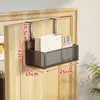 Estante de almacenamiento para colgar en la puerta con ganchos, estante de almacenamiento multicapa para detrás de la puerta del dormitorio, cesta de almacenamiento colgante sin taladro para detrás de la puerta de entrada, tipo oculto
