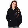 Sudadera con Capucha Fina Bordada con Insignia de Terciopelo Estilo High Street Americano para Primavera y Otoño, Corte Holgado, Mismo Diseño para Hombre y Mujer