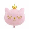 Nuevo Globo de Película de Aluminio Estilo Corona Gato Rosa Negro Estilo Ins Fiesta de Cumpleaños para Niñas Decoración para Fotos