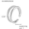 Anillo Abierto Irregular Xinyixin Estilo Ins Diseño de Nicho Acero de Titanio Chapado PVD Color Oro de 18 Quilates Anillo de Conservación de Color