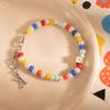 Pulsera de Cuentas con Letra K de Color Dulce y Fresco Dopamina Lindo Simple Diseño Nicho Sensación Temperamento