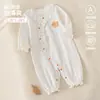 Ropa de Primavera para Bebé Recién Nacido, Mameluco Sin Costuras de Algodón Puro, Clase A, Mono para Bebé de Primavera Temprana para Todas las Estaciones, Ropa para Bebés