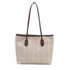 Bolsa Feminina Grande Capacidade Moda Coreana 2025 Novo Estilo Simples e Estilosa Bolsa de Ombro Casual para Trabalho e Dia a Dia Bolsa Tote