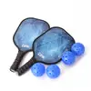 Conjunto de Raquetes de Pickleball com Raquetes de Madeira de Choupo, Raquetes de Pickleball Profissionais com Design Impresso, Conjunto Duplo de Raquetes com Bolas, Atacado