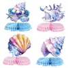 Nuevas Decoraciones para Fiesta de Cumpleaños de Sirena Banderines de Cumpleaños con Temática de Sirena Decoraciones Espirales Toppers para Pasteles