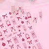 Nuevo Calcomanía para Uñas con Relieve Estéreo 5D Mariposa Flor Encaje Moño Rosa Calcomanía de Uñas de Alta Gama