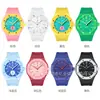 Reloj de venta cruzada más vendido, reloj AP de roble moderno con una colaboración de Switch, con una correa de color caramelo hecha de silicona integrada