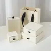 Caja de embalaje para joyería con cajón de papel especial, caja de almacenamiento para anillos y collares, caja de regalo navideño para joyería, personalizable con un logo