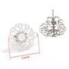 Gancho para Oreja de Acero Inoxidable con Patrón Bohemio Hueco y Pendientes de Vacío Colgantes Accesorios para Joyería Hecha a Mano DIY Estilo Étnico