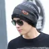 Gorro de Invierno Cálido de Punto con Forro de Felpa para Hombre, Protección Gruesa para las Orejas, Gorro de Algodón Trendy de Invierno para Jóvenes, Gorro Redondo para Mujer