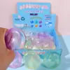Juguete squishy de aceite de coco nacarado transfronterizo, semitransparente, sólido, para aliviar el estrés, forma plana y redonda, al por mayor