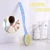 Cepillo de baño 2 en 1 de doble cara, exfoliante para la espalda, cepillo exfoliante, toalla de baño, bola de baño, exfoliante para la espalda con mango largo