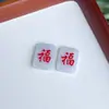 Pingente da Sorte em Jade de Qualidade Birmanesa com o Caractere "" (Sorte) para Acessórios de Celular, Pulseiras e Colares DIY