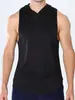 Top Camiseta com Capuz para Corrida ao Ar Livre de Secagem Rápida Masculino Esportivo Respirável Colete sem Mangas com Capuz Transfronteiriço Amazon