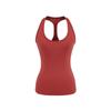 Chaleco básico racer de cuello U para mujer en verano, corte retro ajustado, ropa exterior sencilla de color puro, top deportivo de secado rápido