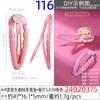 Clip BB Ondulado Color Caramelo de 5cm con Goteo de Aceite Pieza Ondulada para Golpear Clip para Flequillo Clip Lateral Clip de Gota de Agua Clip para Niños Clip Adhesivo Desprendible