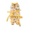 Traje de Esterilización Ajustable con Velcro Estampado Completo Gato Neural Primavera/Verano, Ropa para Gatos Anti-Lamido Post-quirúrgica para Gatas