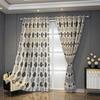 Elegante estilo europeu jacquard janela tela sombreamento cortina sala de estar varanda Villa Dourado preto e branco transfronteiriço Amazon AliExpress