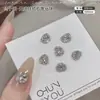 Decoração de Nail Art Bola de Diamante Cintilante com Zircônia Rosa e Padrão de Rosa Octogonal, um Novo Acessório de Unha Tendência