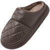 Pantuflas de Algodón Impermeables para Mujer en Otoño e Invierno 2025 Nuevas para el Hogar Cálidas y Cómodas Zapatos de Algodón de Cuero con Suela Gruesa Antibacterianos para Hombres para Usar Afuera