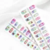 Celebridad de Internet Uñas Artísticas Uñas Portátiles Piezas de Uñas Pre-Hechas Piezas de Uñas Semi-Terminadas Dibujos Animados Dulce Fresco Degradado Estilo Francés Pegatinas para Uñas Piezas de Uñas Falsas