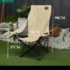 Cadeira dobrável para exterior com encosto ajustável, banco de pesca para praia, cadeira lua portátil com apoio de cabeça elevado, reclinável