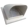 Tapa de aire para pared exterior de plástico, ventilación a prueba de viento y lluvia, tapa transpirable, entrada de aire de escape, conducto de ventilación de escape de humo, salida de aire