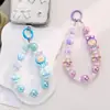 Cadena para Teléfono de Dibujos Animados Linda Llavero de Cuentas Hecho a Mano Dopamina para Niñas Pequeñas Colgante de Correa para la Muñeca Accesorio para Bolsos