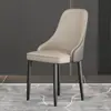 Silla de comedor minimalista italiana silla moderna simple silla con respaldo de lujo ligero taburete para apartamento pequeño hogar hotel restaurante metal
