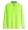 Camisas Polo de Secagem Rápida com Manga Longa, Roupas de Trabalho, Camisas Polo Publicitárias para Atividades de Grupo Corporativas com Texto Imprimível