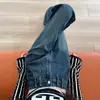 Jeans Retro de Pierna Ancha Estilo Americano para Mujer Primavera y Otoño Cintura Alta Adelgazantes Cuerpo en Forma de Pera Sueltos Pantalones Ligeramente Acampanados