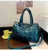 Bolsa de Ombro Algodão Penas Moda Europeia e Americana Estilo Transfronteiriço Bolsa de Roupa de Algodão Simples Grande Capacidade Bolsa Feminina Bolsa Coreana da Moda