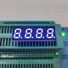 Tubo Digital de Reloj de 4 Dígitos de 0.28 Pulgadas, Doble Fila de 12 Pines Positivo Común Pantalla Digital de Luz Azul, Digital enchufable de Pin Extendido