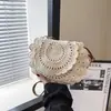 Vacaciones en la Playa Bolso de Playa para Mujer 2026 Nuevo de Moda Verano Bolso de Hombro Tejido Bolso Cruzado tipo Silla de Montar Bolso de Paja