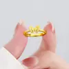 Libro Rojo Pequeño Mismo Estilo Estilo Antiguo Anillo Abierto de Mariposa Nuevo Estilo Chino Estilo Nacional Anillo de Boda Moda para Mujer Combinación Perfecta Ajustable