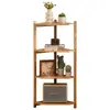 Estante de almacenamiento simple de bambú para cocina, hogar, sala de estar, dormitorio, gabinete de almacenamiento multicapa multifuncional, organizador de pie