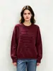 Amazon 2026 Otoño/Invierno Nuevo Suéter de Punto Trenzado Tridimensional Transfronterizo Vintage para Mujer, Corte Holgado, Cuello Redondo, Pulóver, Manga Larga