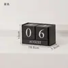 Calendario de Madera Moderno de Hojas Giratorias para Escritorio Colgante Dormitorio Estudio Oficina Decoración de Escritorio Accesorios para Fotos Calendario Perpetuo